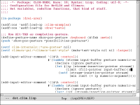 A screenshot thumbnail of Climacs showing a
                     Lisp source file with syntax highlighting and
                     parenthesis matching